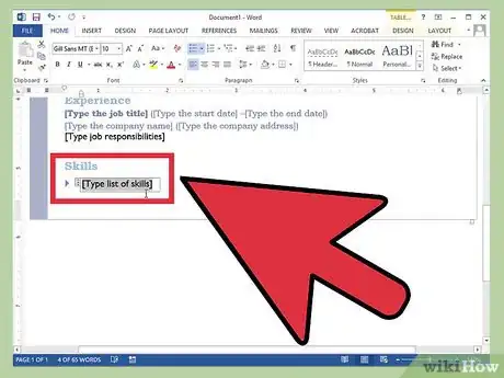 Imagen titulada Create a Resume in Microsoft Word Step 15