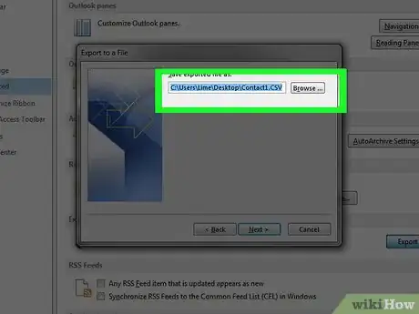 Imagen titulada Export Contacts from Outlook 2010 Step 10