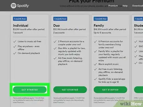 Imagen titulada Get a Free Trial of Spotify Premium Step 2