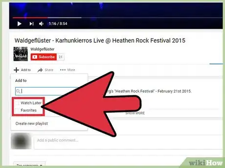 Imagen titulada Add a Video to Your Favorites on YouTube Step 7