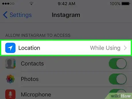 Imagen titulada Stop Instagram from Using Your Location Step 3