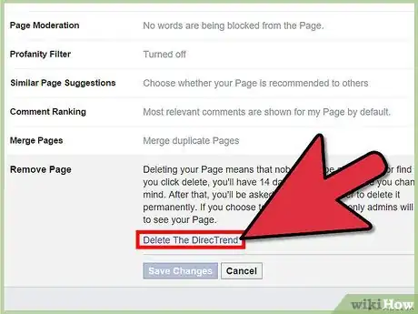 Imagen titulada Close a Facebook Business Page Step 5