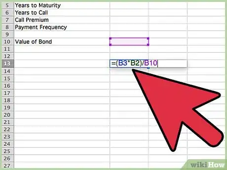 Imagen titulada Calculate Bond Value in Excel Step 5Bullet1