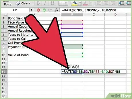 Imagen titulada Calculate Bond Value in Excel Step 5Bullet2