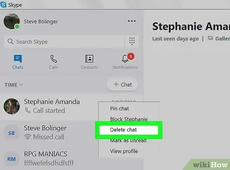 Imagen titulada Delete Conversations on Skype on a PC or Mac Step 4