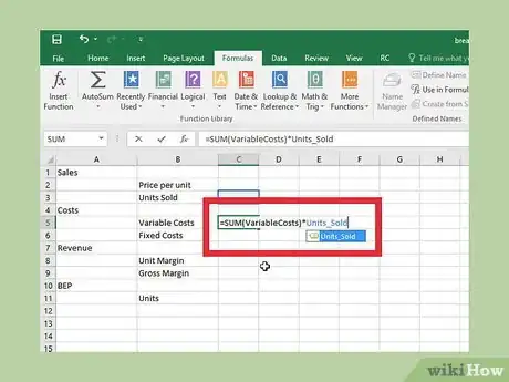 Imagen titulada Do a Break Even Chart in Excel Step 18