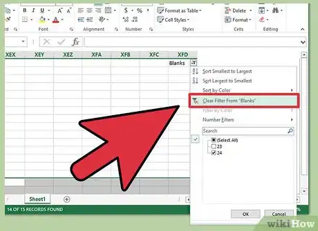 Imagen titulada Delete Empty Rows in Excel Step 14