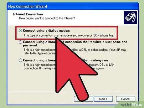 Imagen titulada Set up a Dial up Internet Connection Step 9