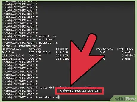 Imagen titulada Add or Change the Default Gateway in Linux Step 7