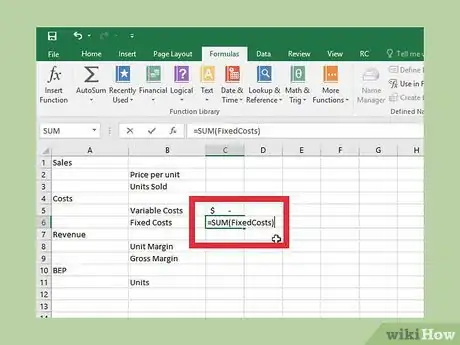 Imagen titulada Do a Break Even Chart in Excel Step 19