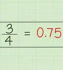 cambiar una fracción común a decimal