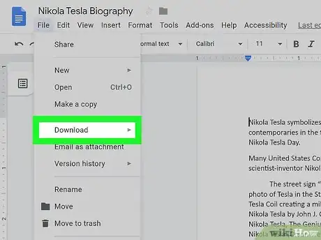 Imagen titulada Open a Google Doc in Word Step 3