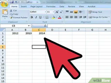 Imagen titulada Calculate Annual Growth Rate in Excel Step 2