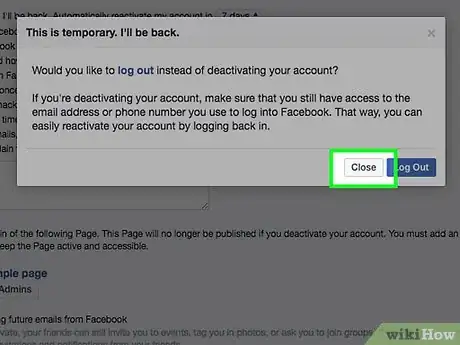 Imagen titulada Deactivate a Facebook Account Step 22