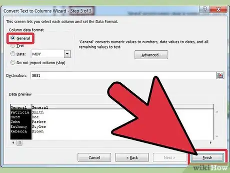 Imagen titulada Separate First Names and Last Names Into Separate Fields in a Microsoft Excel List Step 6