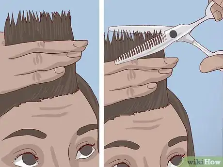 Imagen titulada Use Hair Thinning Shears Step 11