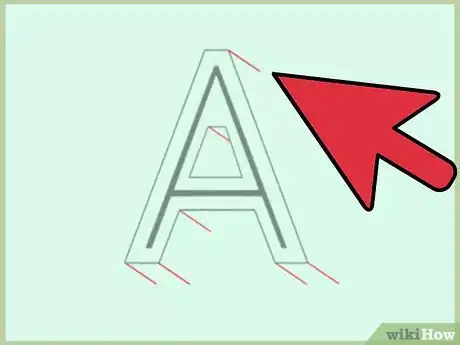 Imagen titulada Draw Shadow Effect 3D Block Letters Step 3