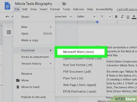 Imagen titulada Open a Google Doc in Word Step 4