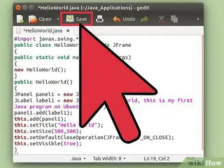 Imagen titulada Create Your First Java Program on Ubuntu Linux Step 6