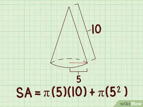 Imagen titulada Find the Surface Area of Cones Step 3