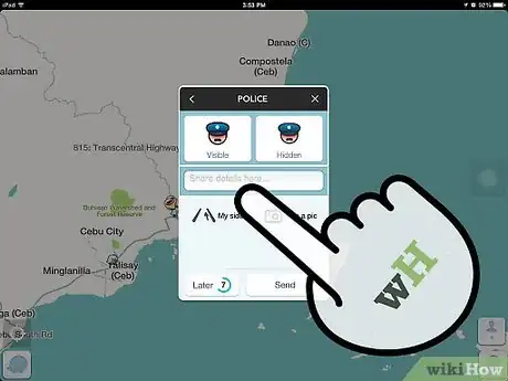 Imagen titulada Report Police Activity in Your Area Using Waze on iPhone Step 4Bullet2