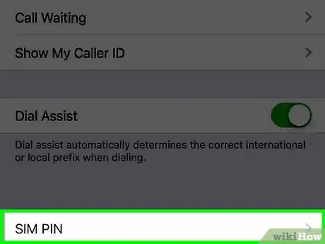 Imagen titulada Change the SIM PIN on an iPhone Step 3