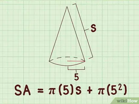 Imagen titulada Find the Surface Area of Cones Step 2