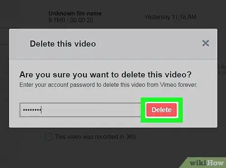 Imagen titulada Delete a Video on Vimeo on PC or Mac Step 7