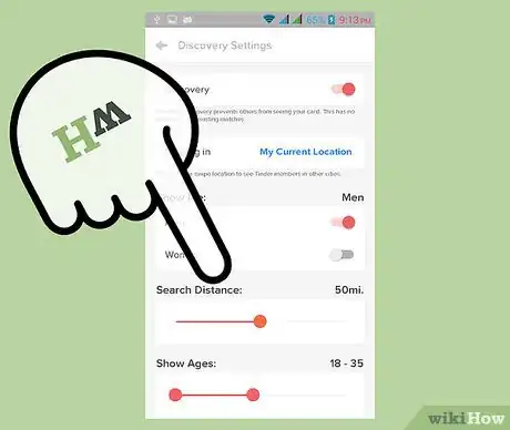 Imagen titulada Adjust Your Tinder Search Distance Step 3