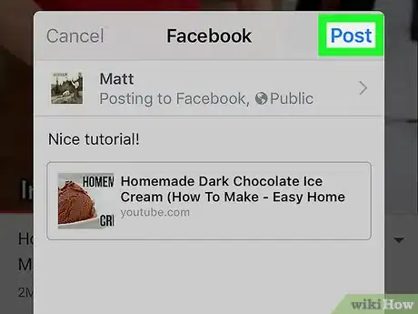 Imagen titulada Post a YouTube Video on Facebook Step 8