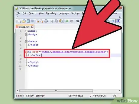 Imagen titulada Create a Link With Simple HTML Programming Step 8