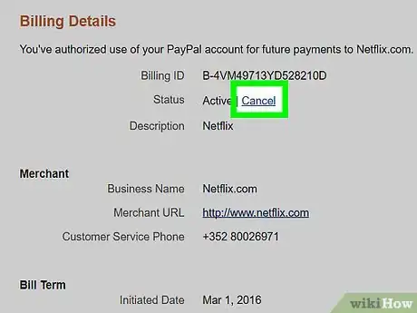 Imagen titulada Cancel a Recurring Payment in PayPal Step 6