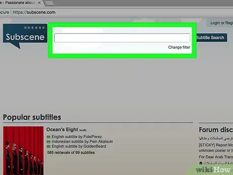 Imagen titulada Download Subtitles from Subscene Step 2