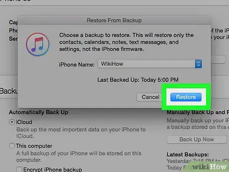 Image intitulée Back Up an iPhone to iTunes Step 14