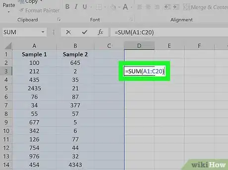 Image intitulée Add Up Columns in Excel Step 6