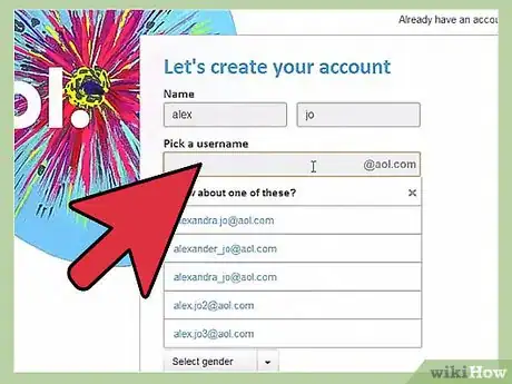 Image intitulée Create an AOL Account Step 3