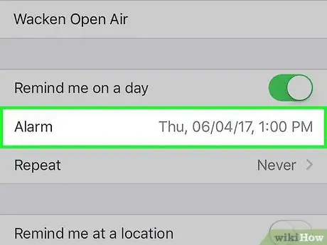 Image intitulée Set a Reminder on an iPhone Step 6