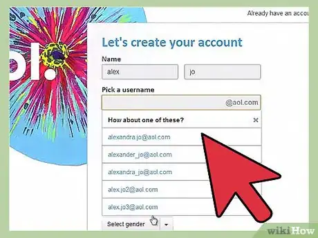 Image intitulée Create an AOL Account Step 4