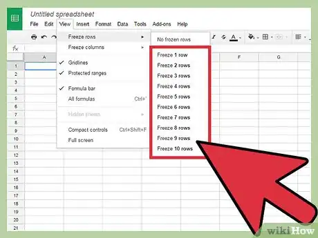 Image intitulée Freeze Cells on a Google Spreadsheet Step 6