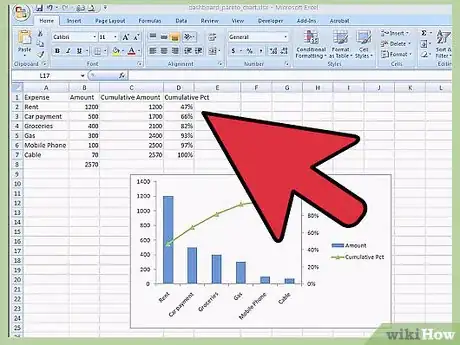Image intitulée Create a Pareto Chart in MS Excel 2010 Step 1