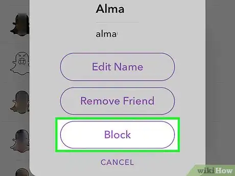 Image intitulée Block Someone on Snapchat Step 6