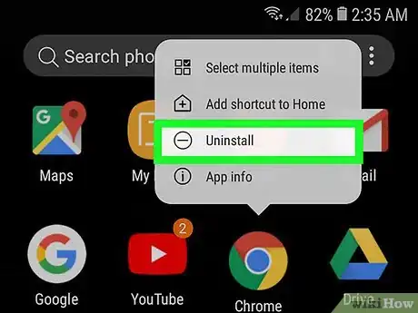 Image intitulée Uninstall Chrome on Android Step 4