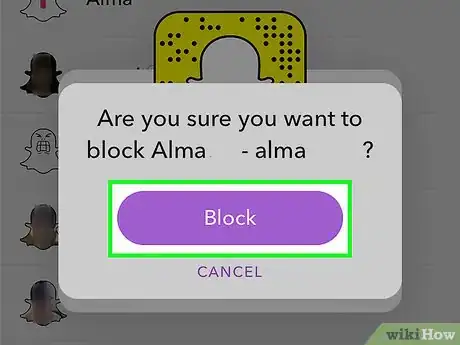 Image intitulée Block Someone on Snapchat Step 7