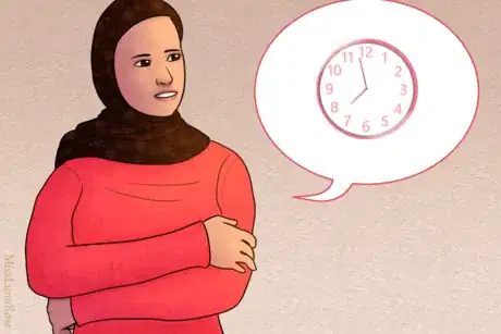 Image intitulée Hijabi Woman Discusses Time.png