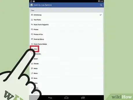 Image intitulée Delete Likes on Facebook Step 12