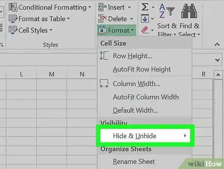 Image intitulée Unhide Columns in Excel Step 5