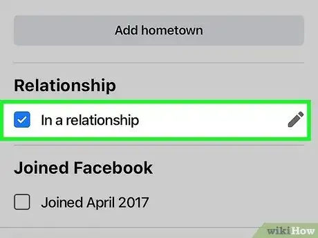 Image intitulée Change Your Relationship Status on Facebook Step 4
