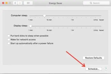 Image intitulée Schedule on energy saver