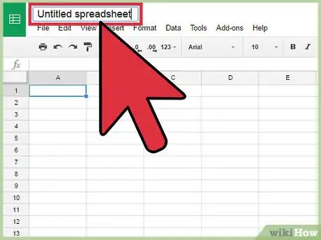 Image intitulée Use Google Spreadsheets Step 3