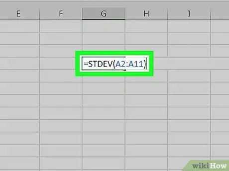 Image intitulée Calculate a Z Score in Excel Step 3